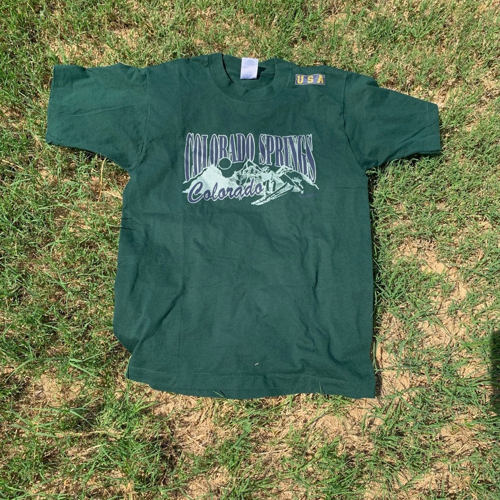 Green Colorado Springs Graphic T-Shirt